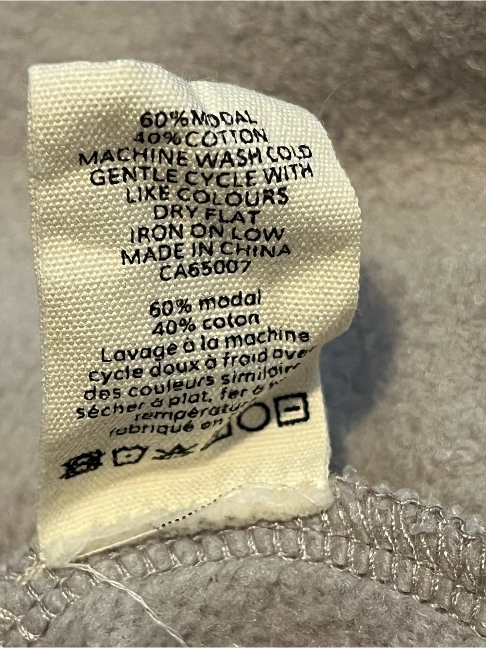 Jackson Rowe Modal Blend Grey V-Neck Sweatshirt Size Small